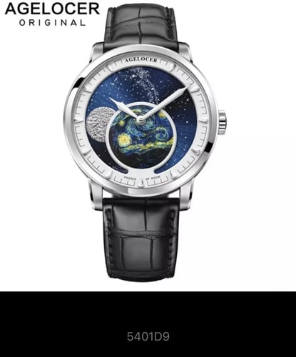 ساعةالعلامة التجارية Moonphase AGELOCER الساعات ال...