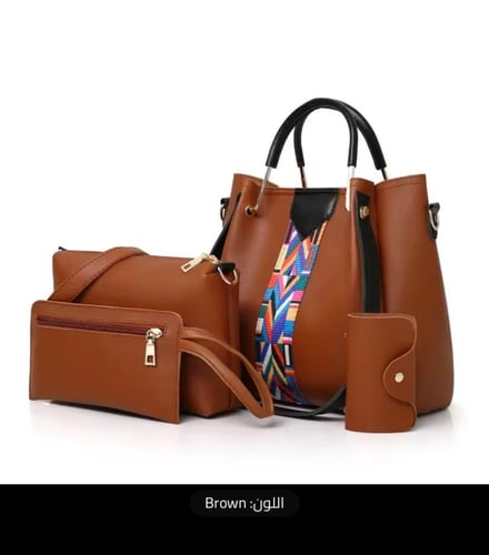 طقم الحقائب الأنيق حقيبة يد فاخرة سعة كبيرة