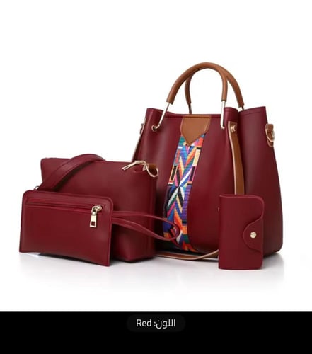 طقم الحقائب الأنيق حقيبة يد فاخرة سعة كبيرة