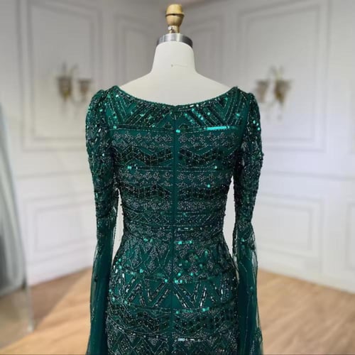 فستان كونتيسا دبي مطرز بالخرز للحفلات الراقصة بياق...