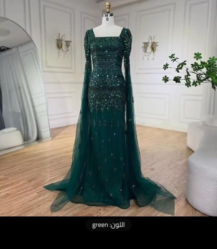 فستان كونتيسا دبي مطرز بالخرز للحفلات الراقصة بياق...