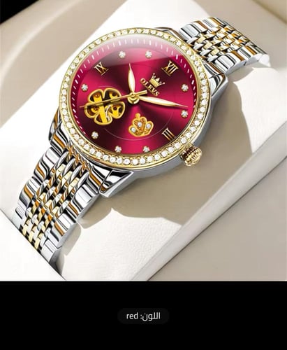 ‎ ساعة يد من نسائية زهور مجوف ، حزام يوبيل مقاوم ل...