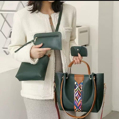 طقم الحقائب الأنيق حقيبة يد فاخرة سعة كبيرة