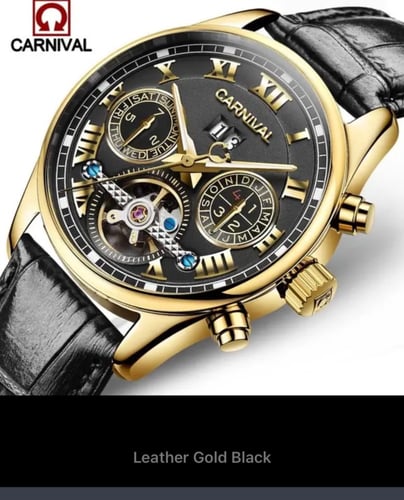 ساعة كارنيفال السويسرية الاتوماتيكية الفخمة للرجال...