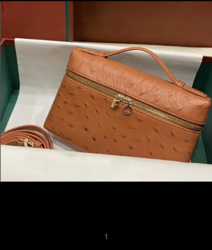 حقيبة لوربيانا L19 من جلد النعام سمول سايز