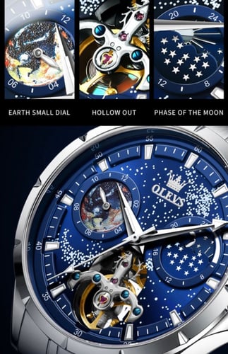 Olevs الأصلي الرجال التلقائي الساعات الميكانيكية ا...