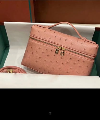 حقيبة لوربيانا L19 من جلد النعام سمول سايز