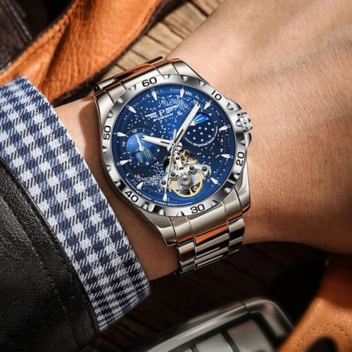 بيندو ساعة رجالى الحركة التلقائية مضيئة ساعة يد fr...