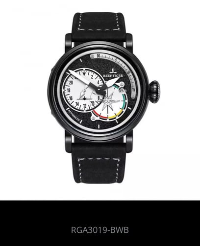 الساعات العسكرية الطيار جلد طبيعي RGA3019 ريف النم...
