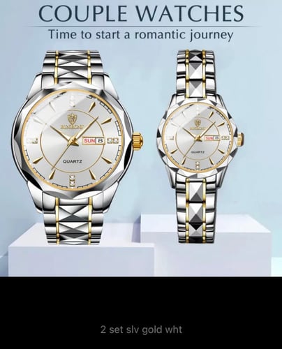 طقم ساعات بن بوند كوارتز مقاومة للماء من الفولاذ ا...