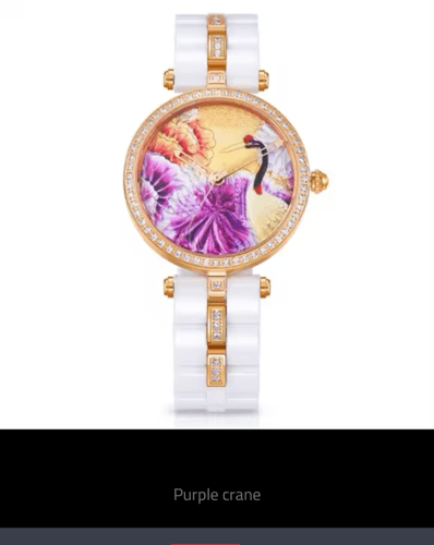 ساعة كوارتز من السيراميك الأبيض جودة عالية حجر الر...