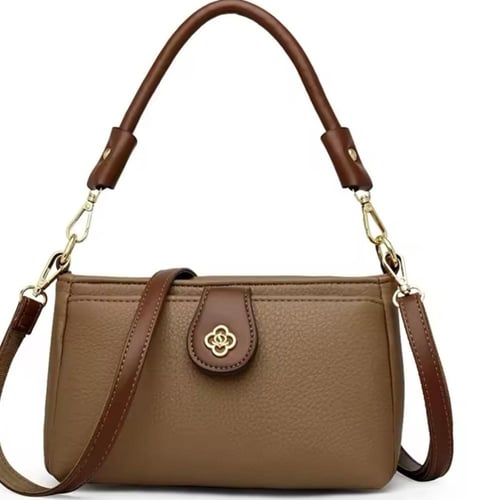 ‎حقيبة أم جلدية محمولة متعددة الطبقات ذات سعة كبير...