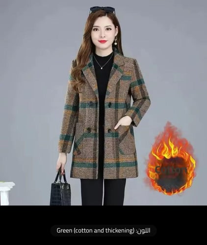 جاكيت نسائي: سترة صوفية سميكة