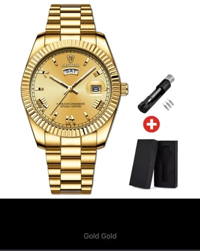 ساعة يد كوارتز رجالية مقاومة للماء من الفولاذ المق...