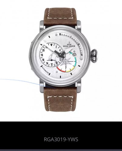 الساعات العسكرية الطيار جلد طبيعي RGA3019 ريف النم...