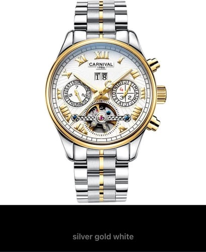 كرنفال-الأصلي توربيون ساعة للرجال ، مقاوم للماء ،...