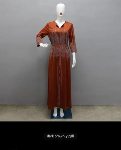 فستان سهرة إسلامي من الساتان للنساء ، عباية دبي