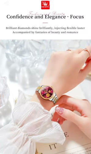 ‎ ساعة يد من نسائية زهور مجوف ، حزام يوبيل مقاوم ل...