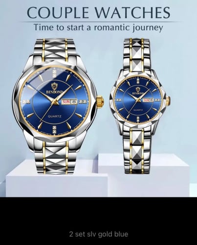 طقم ساعات بن بوند كوارتز مقاومة للماء من الفولاذ ا...