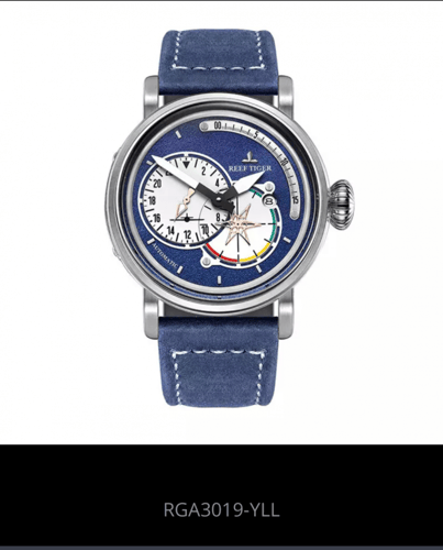 الساعات العسكرية الطيار جلد طبيعي RGA3019 ريف النم...