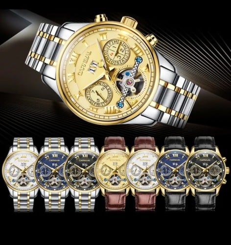 ساعة كارنيفال السويسرية الاتوماتيكية الفخمة للرجال...