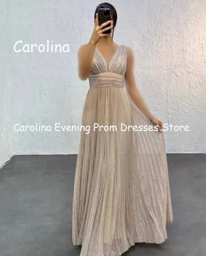 فستان سهرة نسائي من الشيفون بتصميم عصري وأنيق