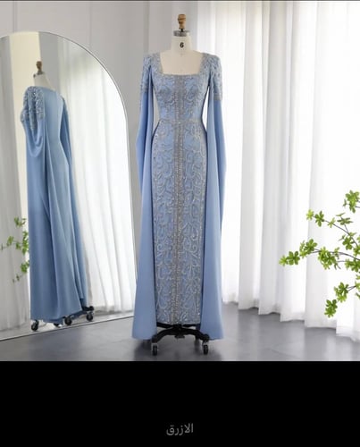 فستان سهرة نسائي بدون أكتاف من شارون سعيد ، بأكمام...