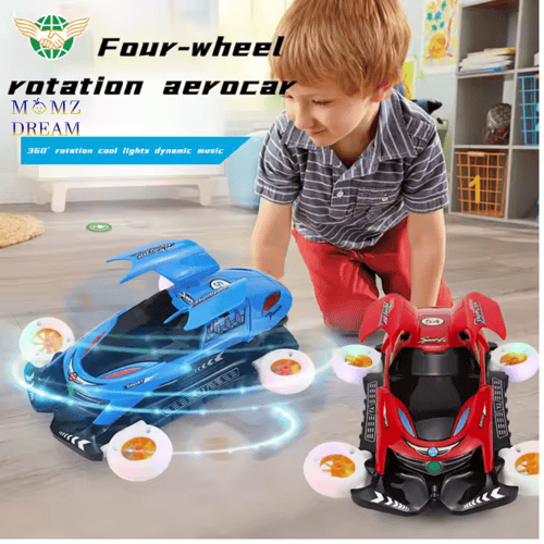 لعبة سيارة كريزي مع أصوات وإضاءة ليد و حركة دوران...