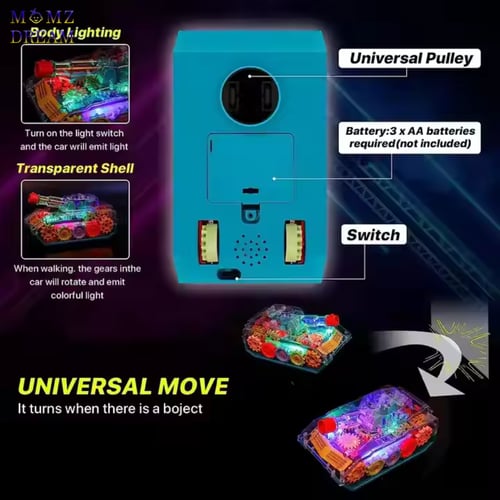 لعبة دبابة شفافة مع أصوات وإضاءة ليد و حركة دوران...