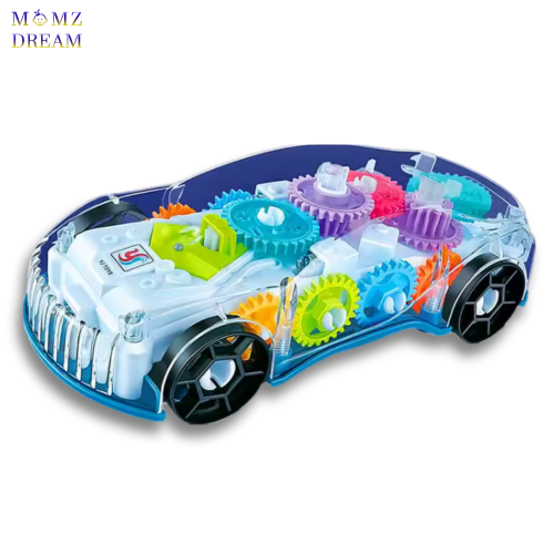 لعبة سيارة شفاف مع أصوات وإضاءة ليد و حركة دوران 3...