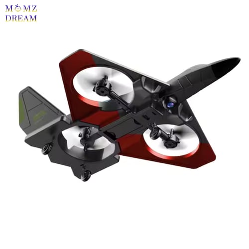 طائرة درون حربي كبير مع جهاز تحكم عن بُعد .