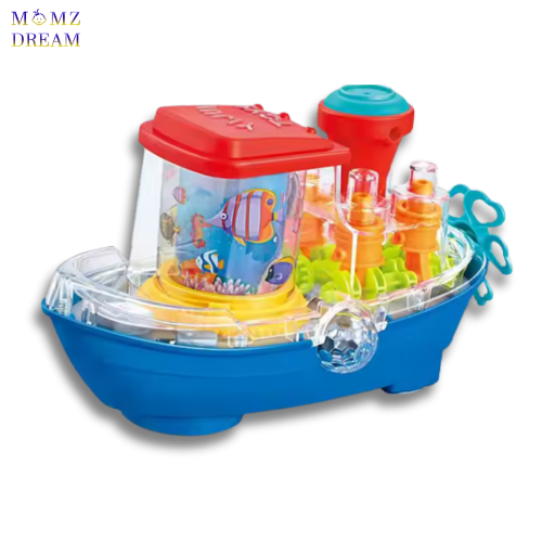 لعبة سفينة شفاف مع أصوات وإضاءة ليد و حركة دوران 3...