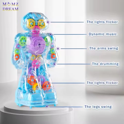 لعبة رجل الي شفاف مع أصوات وإضاءة ليد و حركة دوران...