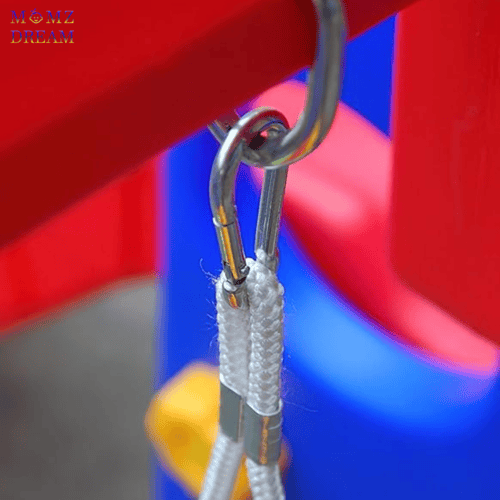 مرجيحة مع زحليقة وشبك كرة سلة 3 في 1 للأطفال .