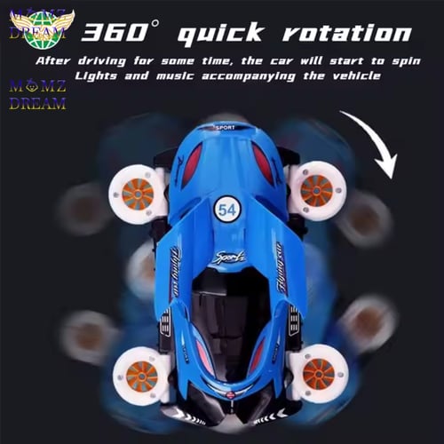 لعبة سيارة كريزي مع أصوات وإضاءة ليد و حركة دوران...