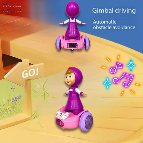 لعبة ماشا مع أصوات وإضاءة ليد و حركة دوران 360 درج...