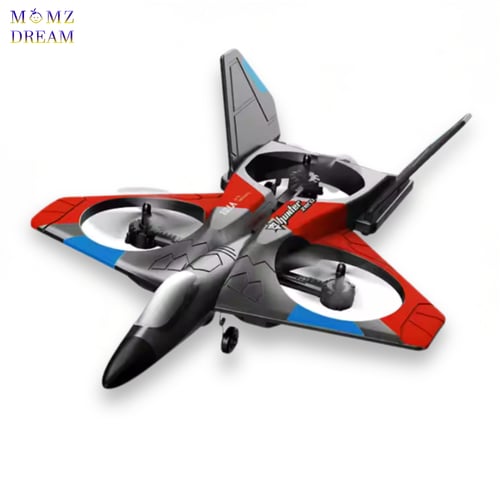 طائرة درون حربي كبير مع جهاز تحكم عن بُعد .