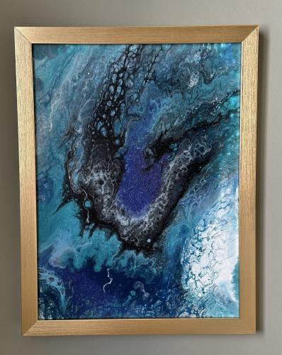 زرقاء ٢ - لوحة بفن السكب