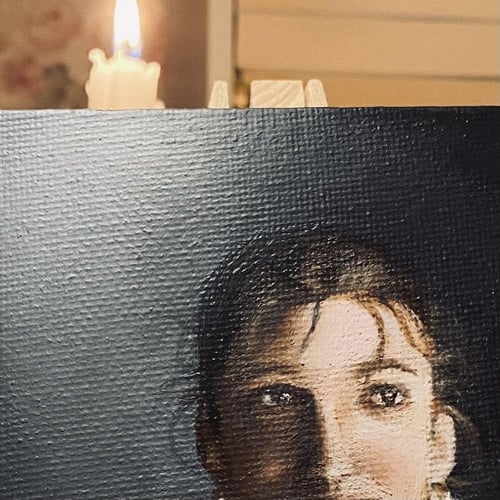 لوحة فنية زيتية صغيرة - فضول