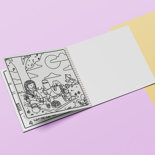 لحظات بنفسجية في حياة أسرة سعودية – كتاب تلوين للك...