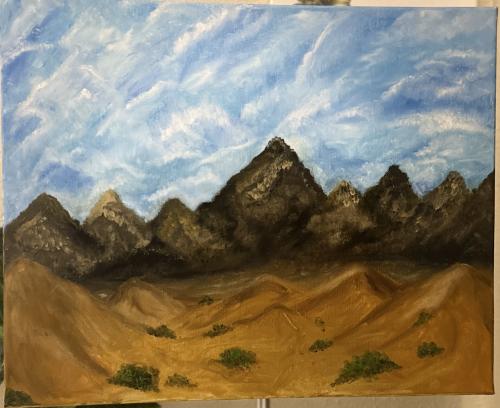 لوحة كانفس| طبيعة صحراوية