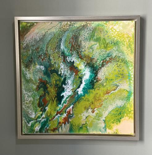 التناغم الأخضر - لوحة بفن السكب