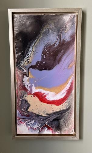 البنفسج - لوحة بفن السكب