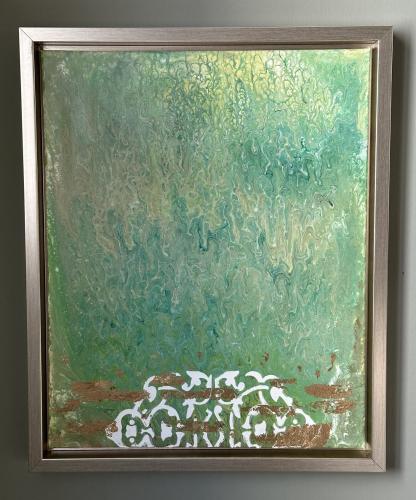 خضراء ١ - لوحة بفن السكب