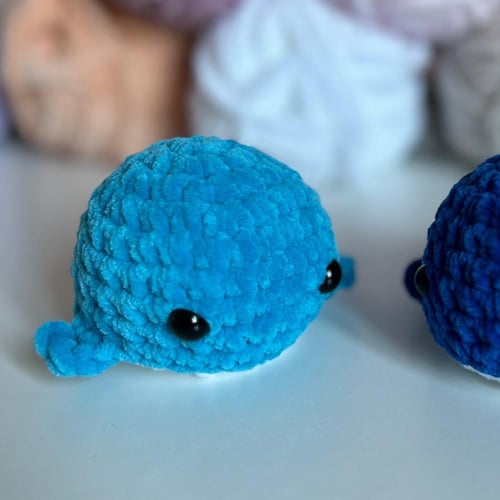 باترون حوت صغير بالكروشيه بدون خياطة للمبتدئين | ب...