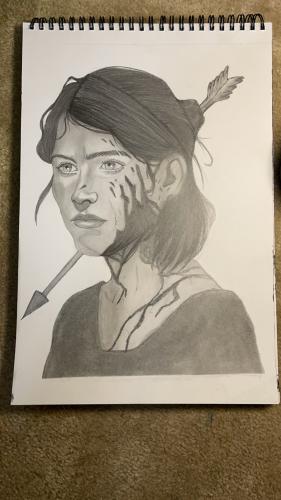 رسمة the last of us (Ellie)