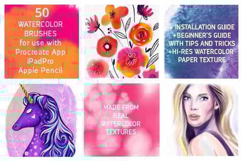 فرش بروكرييت | 50 فرشاة ألوان مائية