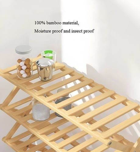 حامل أحذية من الخيزران