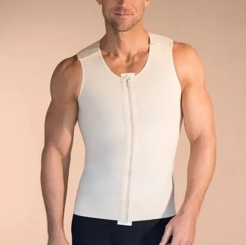 Post liposuction compression garment - cosmetic compression garment SLEEVELESS VEST - STYLE NO.MV