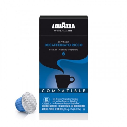 كبسولات قهوة اسبريسو خالية من الكافيين من لافازا 1...